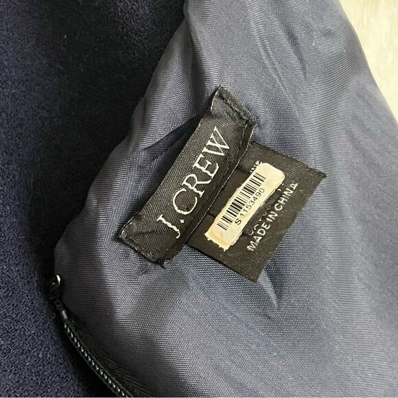 J. Crew Navy 100% Wool Origami Sheath Dress 12 SP - Picture 5 of 13